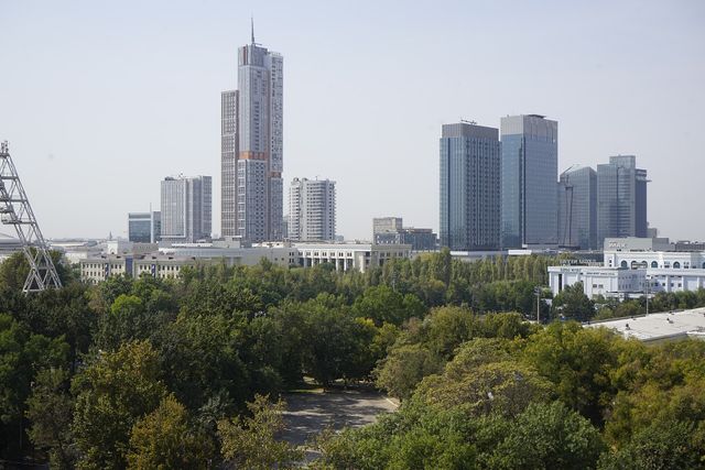 The towers of the Tashkent City business district